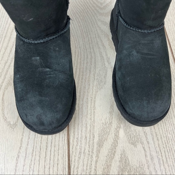 UGG Arielle Sherpa Fleece Bow Booties US7/EUR38 Black $170 Snow Boots - Picture 4 of 11